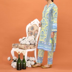 Ensemble 2 pièces imprimé Khaddar pour femme PW4174 - Product Image 2