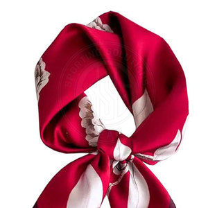 Pañuelo de seda con diseño cuadrado estampado para ocasiones informales, oficina, viajes y accesorios de moda para el día a día. - Product Image 5
