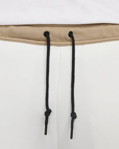 กางเกงวอร์มเอวสูงทรงตรงสำหรับผู้ชาย แบบลำลอง มีเชือกผูก เอวหลวม ผ้าทอไม่ทอสีพื้น สามารถสกรีนโลโก้ได้ - Product Image 3