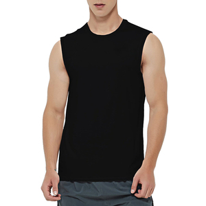 Camiseta sin Mangas para Hombre de Primera Calidad, Económica, Transpirable, Tejida, 100% Algodón, para Gimnasio, Deporte, Ejercicio - Product Image 1