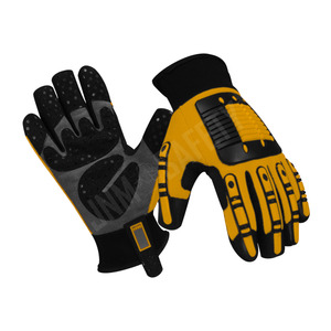 ถุงมือทำงานป้องกันความเย็นแบบกำหนดเองได้ ถุงมือช่างกันความเย็น ถุงมือหนังสังเคราะห์กันลื่นพิมพ์ลายซิลิโคน - Product Image 3