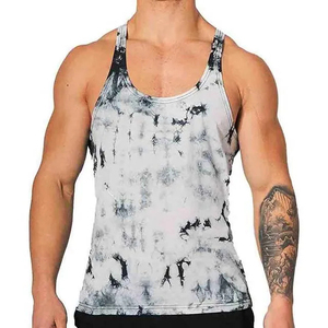 Nouveau modèle – Débardeur sans manches tie-dye pour homme, col rond, tricoté, séchage rapide, sportif, en polyester, pour la gym, haute qualité 2026 - Product Image 3