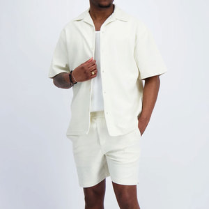 Custom Collar Design Formal Shirt Regular Fit Oversize Summer Wear Wholesale Best Selling Terry Fabric Quick Dry Men's <b>Twinset</b> - Product Image 6