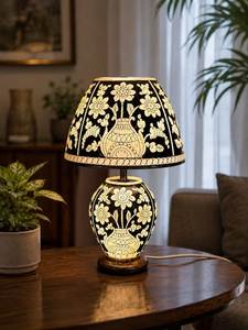 Lampe de luxe en os incrusté, décoration nordique pour salon, lampe de table bleue, vente en gros, lampe de chevet exquise à prix abordable - Product Image 1