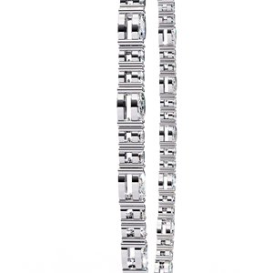 Collar de Moissanita con Corte Ovalado, Plata 925 con Baño de Rodio, Engaste de Canal, Cadena Clásica para Joyería de Boda para Mujer - Product Image 5