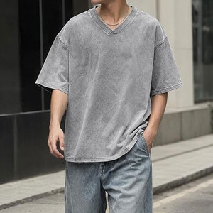 Hot Selling Streetwear 100% Men Acid Wash <b>T</b> <b>Shirt</b> High Quality Custom Oversized Plain Acid Wash <b>T</b> <b>Shirt</b> for Men - Product Image 6