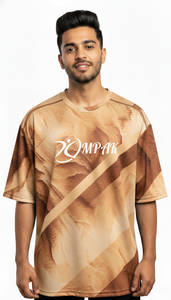 T-shirt Oversize Urbain Grand Format à Sublimation pour Homme – Style Décontracté Streetwear Coupe Classique en Polyester/Coton Séchage Rapide Respirant Tendance - Product Image 3