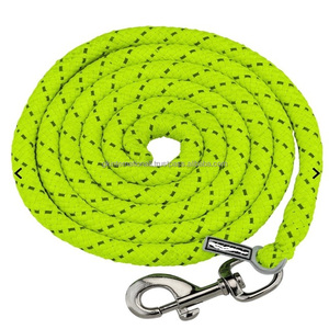 Cuerda de plomo de caballo de lujo resistente colorida al por mayor logotipo personalizado escalada fuerte correa de perro de algodón gancho de seguridad - Product Image 4