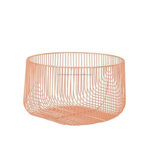 Most Trending Handmade <b>Crafted</b> <b>Wire</b> Gold Basket Lightweight Very Best Quality Multifunctional Contain Supermarket Storage Basket - Product Image 4