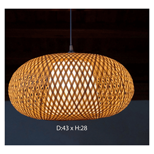 โคมไฟไม้ไผ่สาน งานฝีมือสานไม้ไผ่ โคมไฟตกแต่งบ้านจากเวียดนาม - Product Image 6