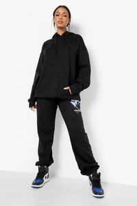 Survêtement officiel écologique personnalisé pour hommes Survêtement ample à capuche à manches longues avec broderie papillon Ensemble sweat à capuche et pantalon - Product Image 6