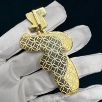 Meilleures ventes Pendentif Hip-hop en Argent 925 Plaqué Or, Moissanite VVS certifiée Iced Pass Tester, motif Lettre, Symbole Dollar, Sac d'argent, Certifié IGI
