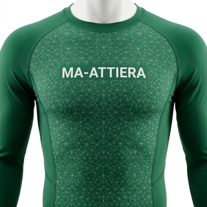 <b>Men</b> Compression Shirt Long Sleeve Geometric Printed Gym Workout Fitness Running Sportswear Performance Athletic <b>Base</b> <b>Layer</b> Top - Product Image 3