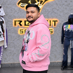 Custom Unisex <b>Zip</b> <b>Hoodie</b> Heavy Fleece Streetwear Graphic Sweatshirt Rhinestone Sleeves Kangaroo <b>Pocket</b> Custom Label Casual Wear - Product Image 3