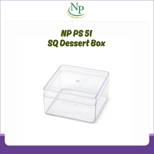 กล่องขนมพลาสติกทรงสี่เหลี่ยม NP PS 51 สำหรับใส่อาหาร ขนาด 250 มล. ป้องกันการรั่วซึม คุณภาพสำหรับอาหาร ใช้แล้วทิ้ง ขายดีที่สุด เหมาะสำหรับงานจัดเลี้ยง - Product Image 3
