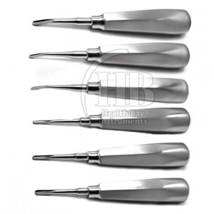 Kit d'élévateurs dentaires manuels en acier inoxydable, avec poignée confortable, instruments réutilisables pour professionnels dentaires - Product Image 5