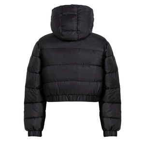 <b>Women</b> Hooded Bomber <b>Jacket</b> Full Zip Casual Outerwear Long Sleeve Ribbed Cuffs <b>Lightweight</b> Streetwear Fashion <b>Jacket</b> Soft Lining - Product Image 2