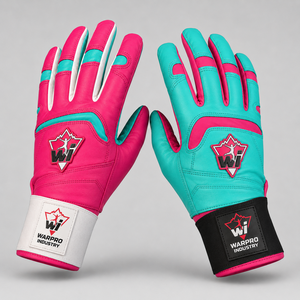Gants de frappe de baseball haute performance, paume en cuir confortable, résistants à la transpiration, pour entraînement professionnel et matchs. - Product Image 4