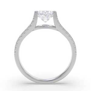 Moissanite 2.50CT Oval Diamond <b>Solitaire</b> Dual Eternity Band <b>Ring</b> Original 925 <b>Silver</b> With Gold Plated Fine Classic Style Jewelry - Product Image 6