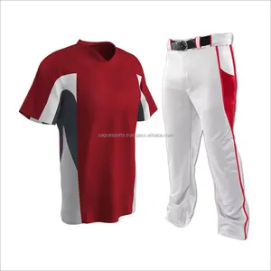 Uniformes de Béisbol y Sóftbol Personalizados, Económicos, de Poliéster, con Estampado por Transferencia de Calor, Transpirables, Antibacterianos, con Cuello en V - Product Image 4