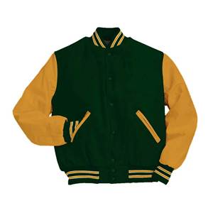 Veste universitaire en laine de qualité supérieure avec manches en cuir, broderie personnalisée, style bomber, fabricant OEM - Product Image 4