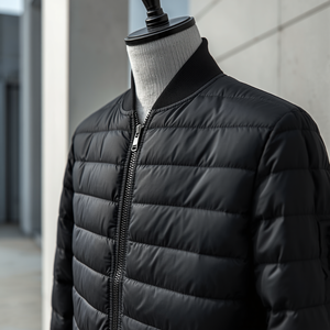 Veste d'hiver pour homme en coton avec rembourrage en polyester, fermeture éclair sur le devant, chaude, décontractée, avec design personnalisé OEM - Product Image 3