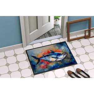 Felpudo de atún rojo antideslizante lavable de pila baja para interiores/exteriores alfombra de entrada 24H X 36W alfombrilla para puerta delantera - Product Image 4