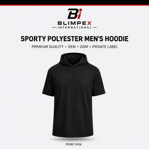 Sweat à capuche sportif personnalisé de haute qualité 100 % polyester pour homme, avec broderie, respirant, coupe oversize, OEM - Product Image 1