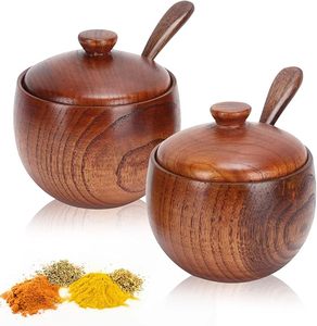 Natural Wooden Container Budget Friendly Stylish Storage <b>Box</b> for Sugar Tea Coffee and Kitchen Organization - Product Image 1