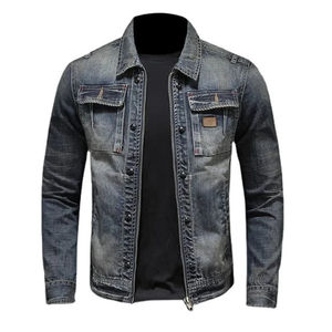 New Hot Selling Men's Denim Jacket for Top Trending High Streetwear Winter Best Design High Quality Denim Jacket - Product Image 3