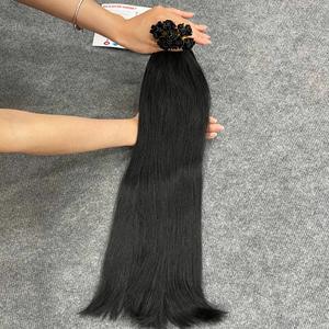 Extensions de cheveux vietnamiennes à pointe plate en kératine, 24 pouces, lisses naturelles, noir intense, haute qualité, prêtes à être expédiées, en stock maintenant. - Product Image 5