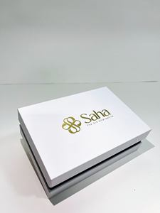 Luxury Self-Erecting Paper Gift <b>Boxes</b> 2mm Thick Base with Logo Handmade Embossed Neck Lid for Cosmetics Crafts Clothing Jewelry - Product Image 4