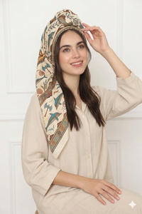 Luxury Custom Printed <b>Silk</b> <b>Square</b> <b>Scarf</b> With Tassel Lightweight Soft Fabric Women Fashion Headscarf OEM Manufacturer - Product Image 4