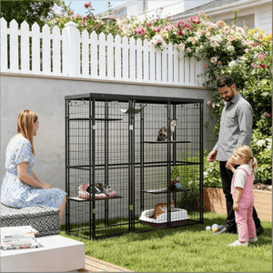 Gabbia Premium per Gatti, Rifugio Confortevole e Durevole per Animali Domestici con Montaggio Facile - Product Image 1