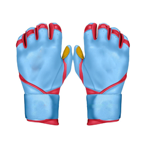 Gants de frappe en cuir véritable sur mesure pour hommes, enfants et jeunes, avec manchette longue, pour joueurs de baseball et de softball - Product Image 1