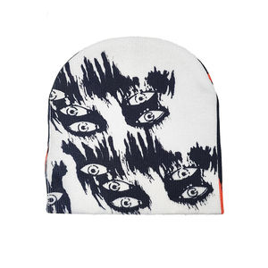 Wholesale Winter <b>Hats</b> Plain Dyed Custom Embroidery Fall Beanies Woven Label 100% Acrylic Warm Knitted Beanie <b>Hat</b> high quality - Product Image 2