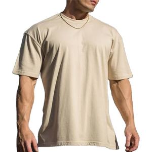 2025 été nouveaux hommes Gym entraînement Fitness coton à manches courtes T-shirt ample Fitness été surdimensionné musculation hauts sport t-shirts - Product Image 2