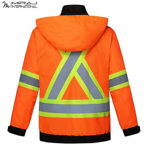 Newest Design Waterproof Hi-Viz Dual-Tone Color Good Selling Heavy Duty Contrast <b>High</b> <b>Visibility</b> Reflective Safety <b>Jackets</b> - Product Image 3