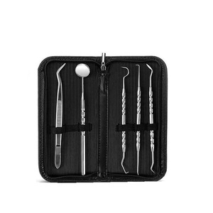 Juego de Instrumentos Quirúrgicos Dentales de 5 Piezas, Kit de Herramientas de Acero Inoxidable con Empuñadura Moleteada, Estuche Verde, Herramientas Manuales de Ortodoncia de Precisión - Product Image 3
