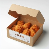 Boîtes pliables personnalisables en kraft écologique avec logo en relief, en matériaux recyclés, pour sushis, poulet frit et plats rapides