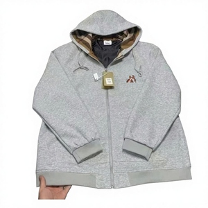 Wholesale High Quality Classic Style Couple's Fashion Cross-Border Plus-Size Solid Zipper Hooded Embroidered Logo <b>Men's</b> Hoodie - Product Image 4