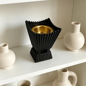 Quemador de incienso de resina negra de lujo, Mabkhara, incienso árabe de madera de agar, decoración para el hogar, soporte para fragancias - Product Image 4