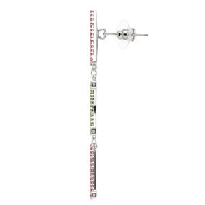 Pendientes Largos Rosa Verde para Mujer, Joyería de Moda, Diseño de Letras de Cristal, Pendientes Elegantes, Accesorio de Regalo para Fiestas y Uso Diario - Product Image 4