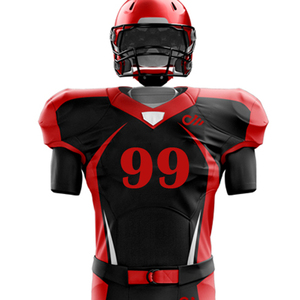 ชุดยูนิฟอร์มอเมริกันฟุตบอลสำหรับผู้ใหญ่ ดีไซน์ใหม่ล่าสุด ใส่สบาย ยืดหยุ่น ระบายอากาศได้ดี ราคาดีที่สุด มีบริการ OEM ผลิตจากโพลีเอสเตอร์ - Product Image 3