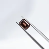Diamante Suelto CVD Marrón de 1ct, Corte Esmeralda, Excelente Calidad, para Fabricantes de Joyería, Origen India