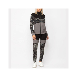 Women's <b>Camouflage</b> Tracksuit Full Sleeve Turtleneck Zipper Sporty Fit Autumn Wear With Side Pockets - Product Image 6