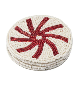 Posavasos de cuentas con bordado de fresa, juego de posavasos de cuentas de semillas para el hogar, cafeterías, posavasos para copas de vino, ¡el mejor precio! - Product Image 4