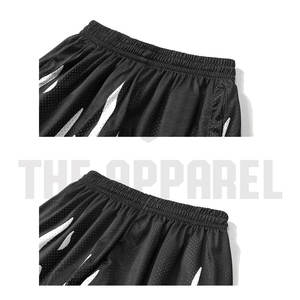 Shorts en maille unisexe style forêt pour sublimation, taille personnalisable, logo, confort, ceinture élastique, shorts pour hommes - Product Image 6