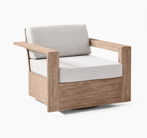 Conjunto de Sillones de Madera de Teca Sólida para Exteriores con Asientos Acolchados y Mesa Auxiliar Minimalista para Patio, Terraza, Balcón, Jardín - Product Image 2