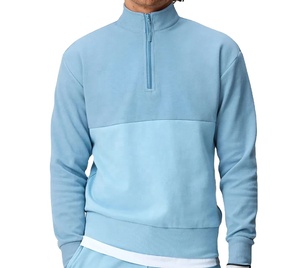 Nuevas llegadas: Sudadera con cremallera de un cuarto para hombre, sudadera con capucha de forro polar, suéter de cuello simulado 2025 - Product Image 2